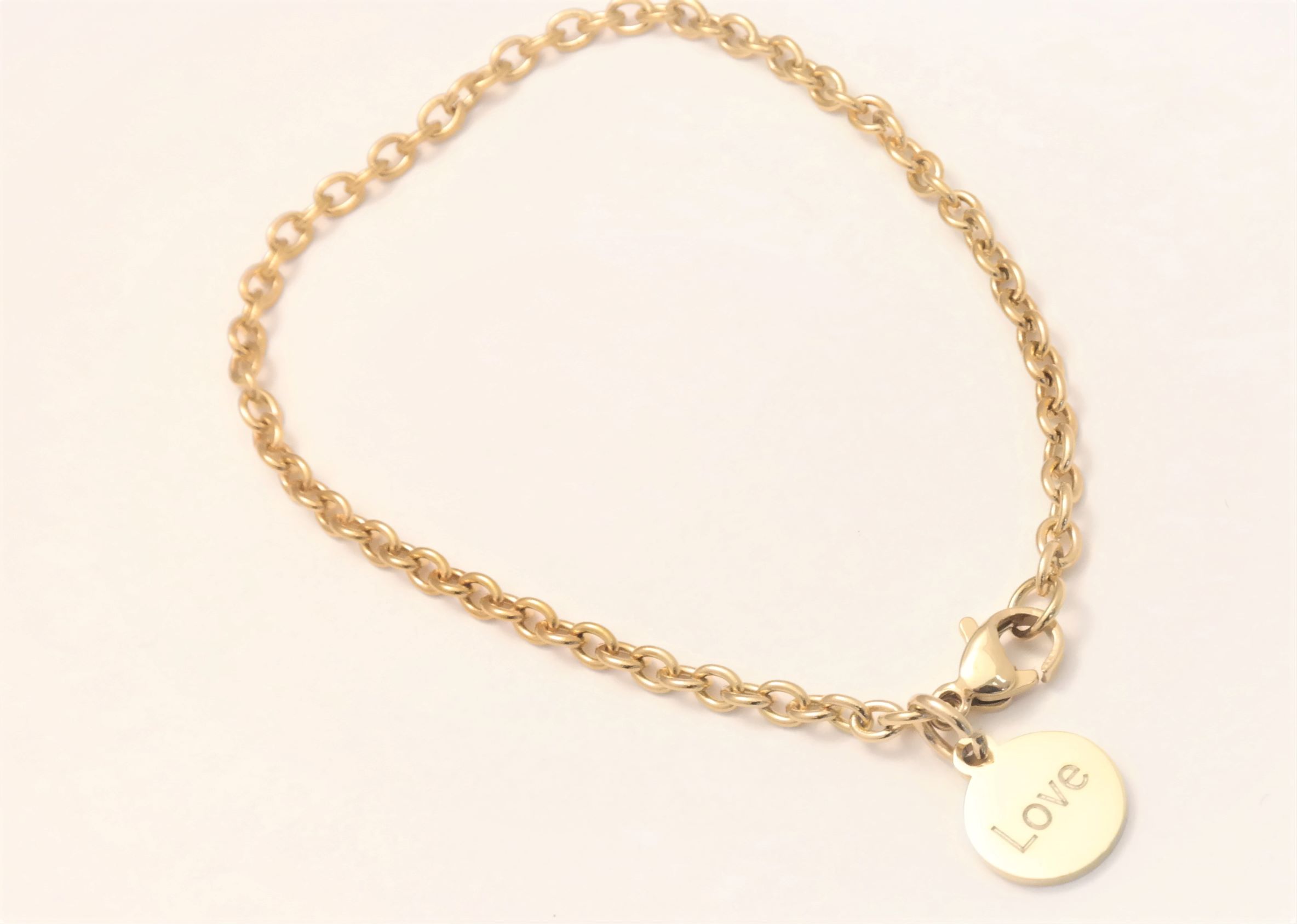 Personalized stainless steel trendy link 3mm bracelet – Image 9
