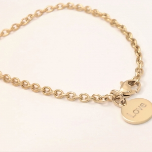 Bracelet personnalisé pour femme en acier de haute qualité de 3mm