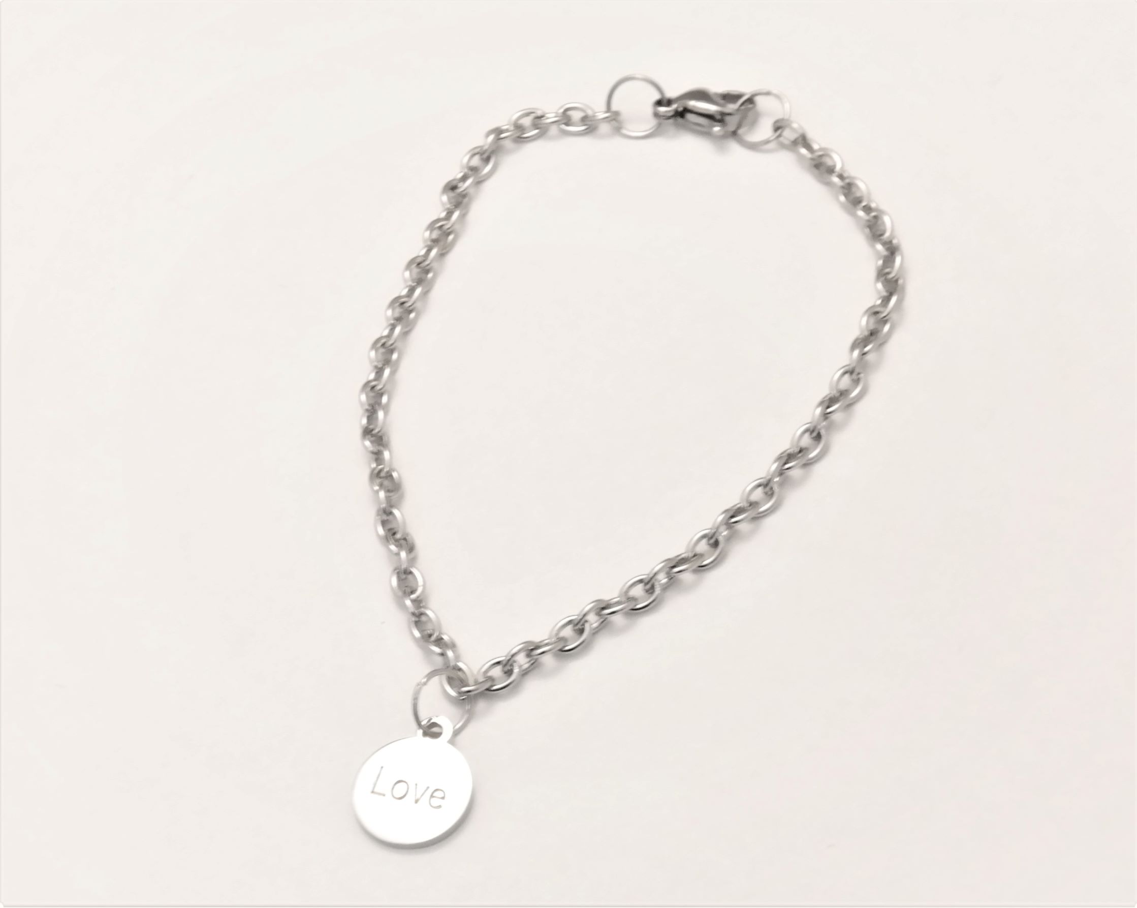 Personalized stainless steel trendy link 3mm bracelet – Image 5