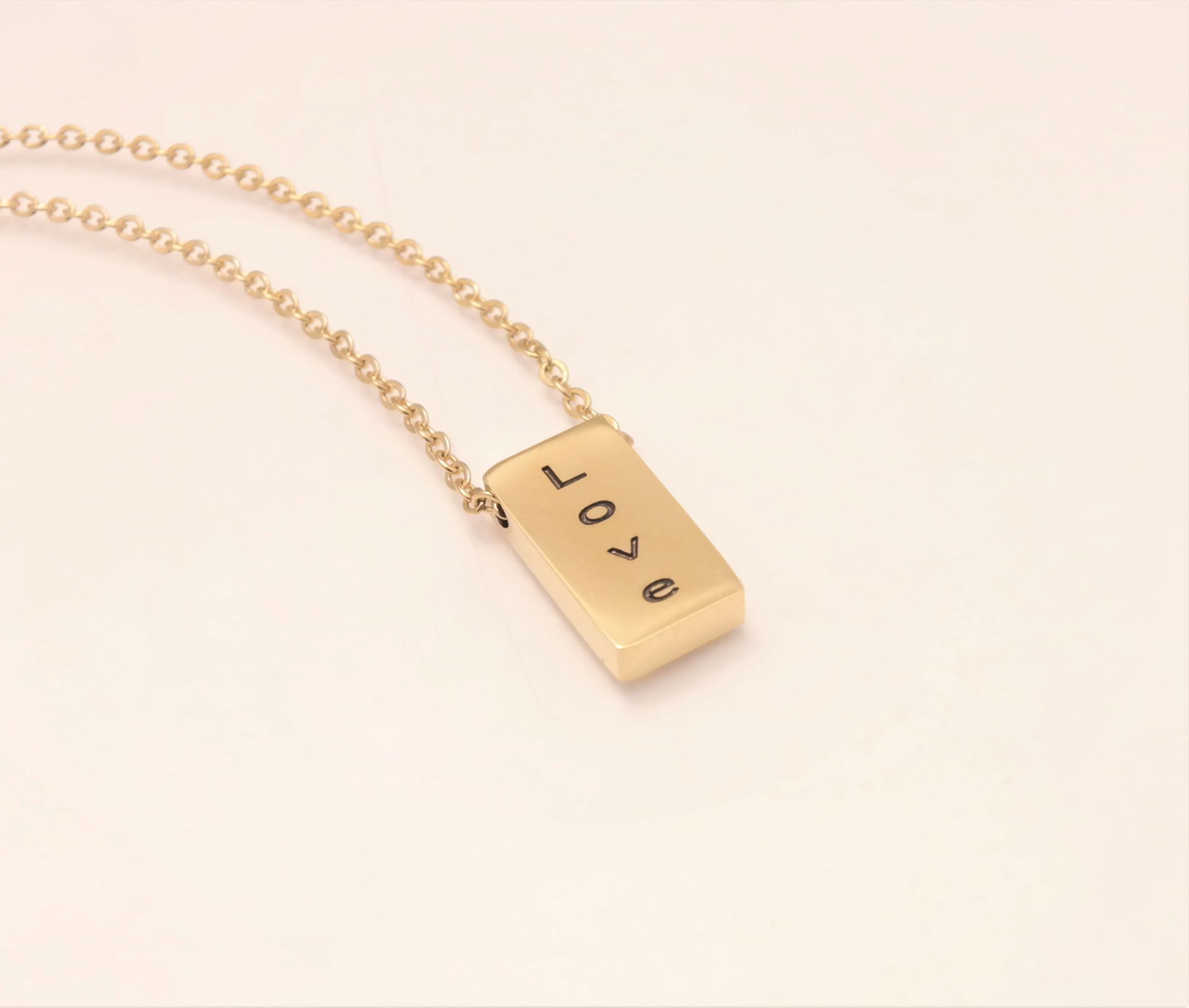 Pendentif « glissant » mode en acier inoxydable avec chaîne assortie – Image 7
