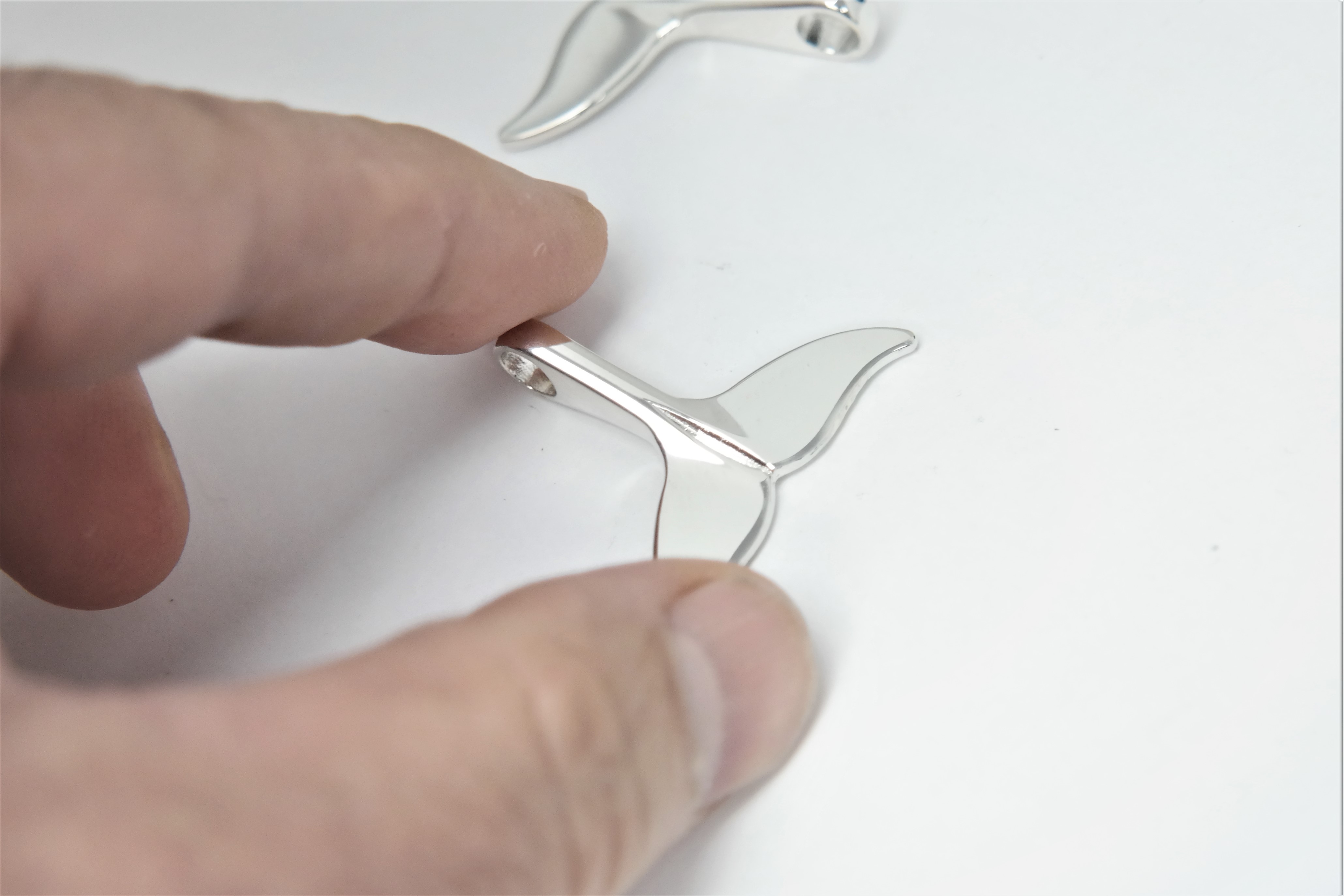 Fabuleuse queue de baleine en argent massif 925 (fait main) – Image 10