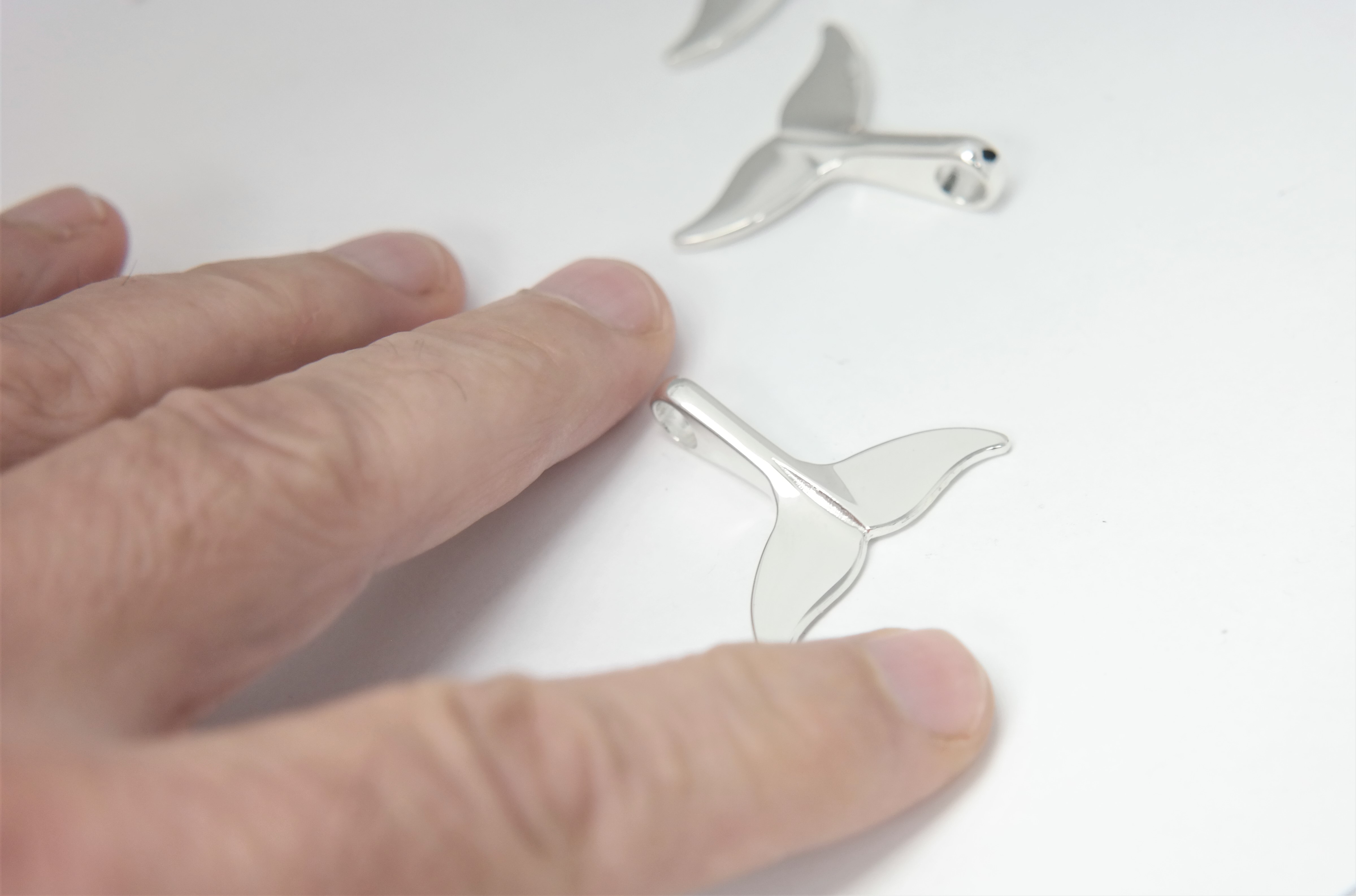 Fabuleuse queue de baleine en argent massif 925 (fait main) – Image 9