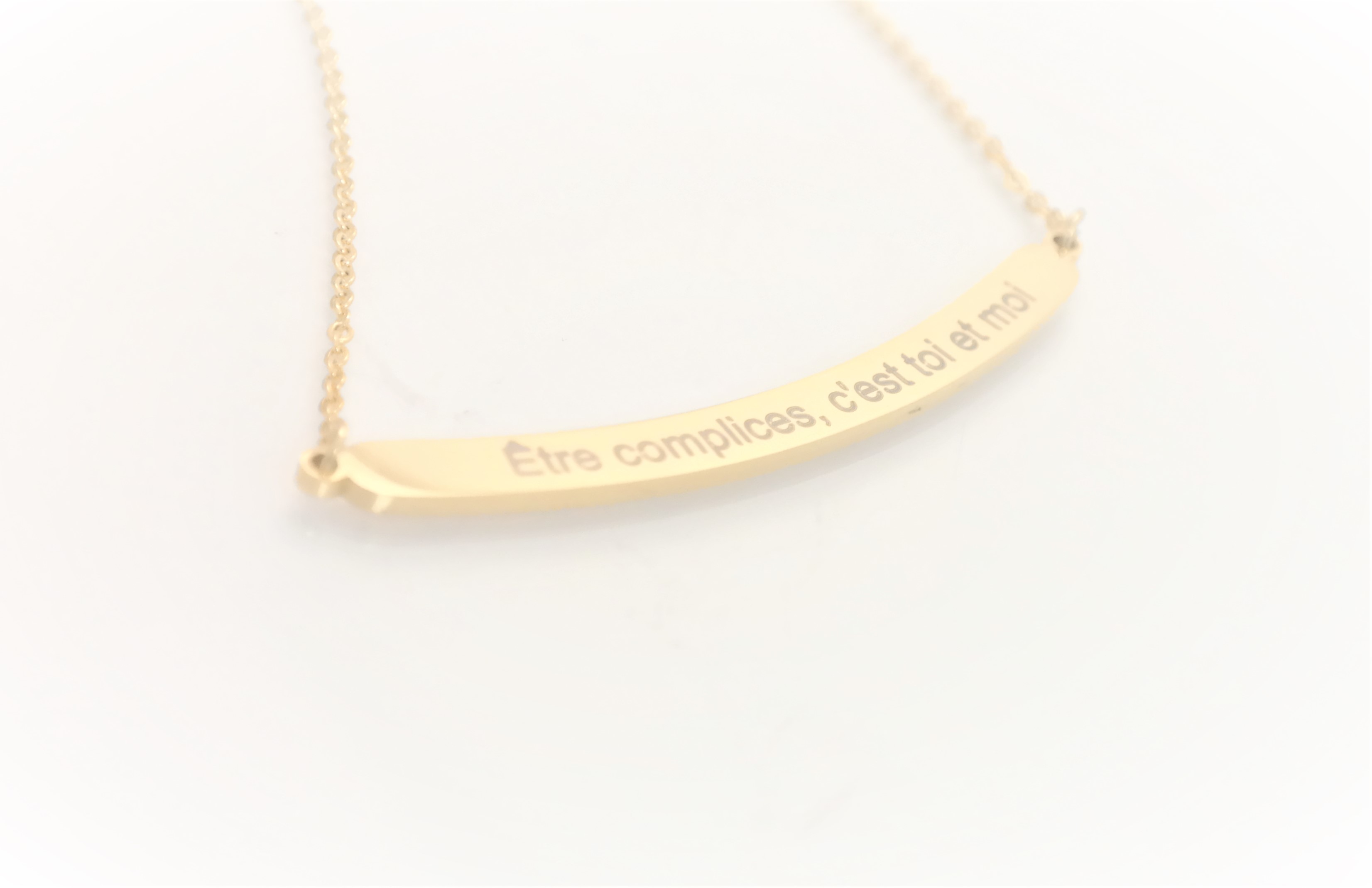 Personalized stainless steel woman moon pendant necklace – Image 3